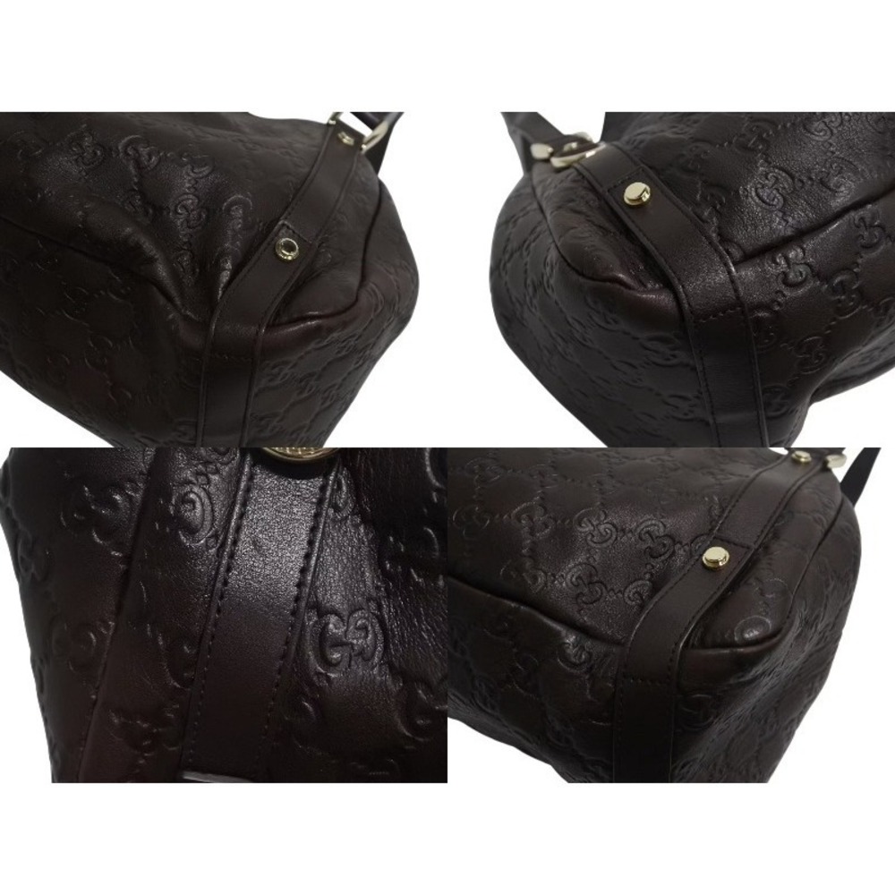 Gucci ssima GG Leather Tote Abbey Brown Bag - Picture 8 of 9
